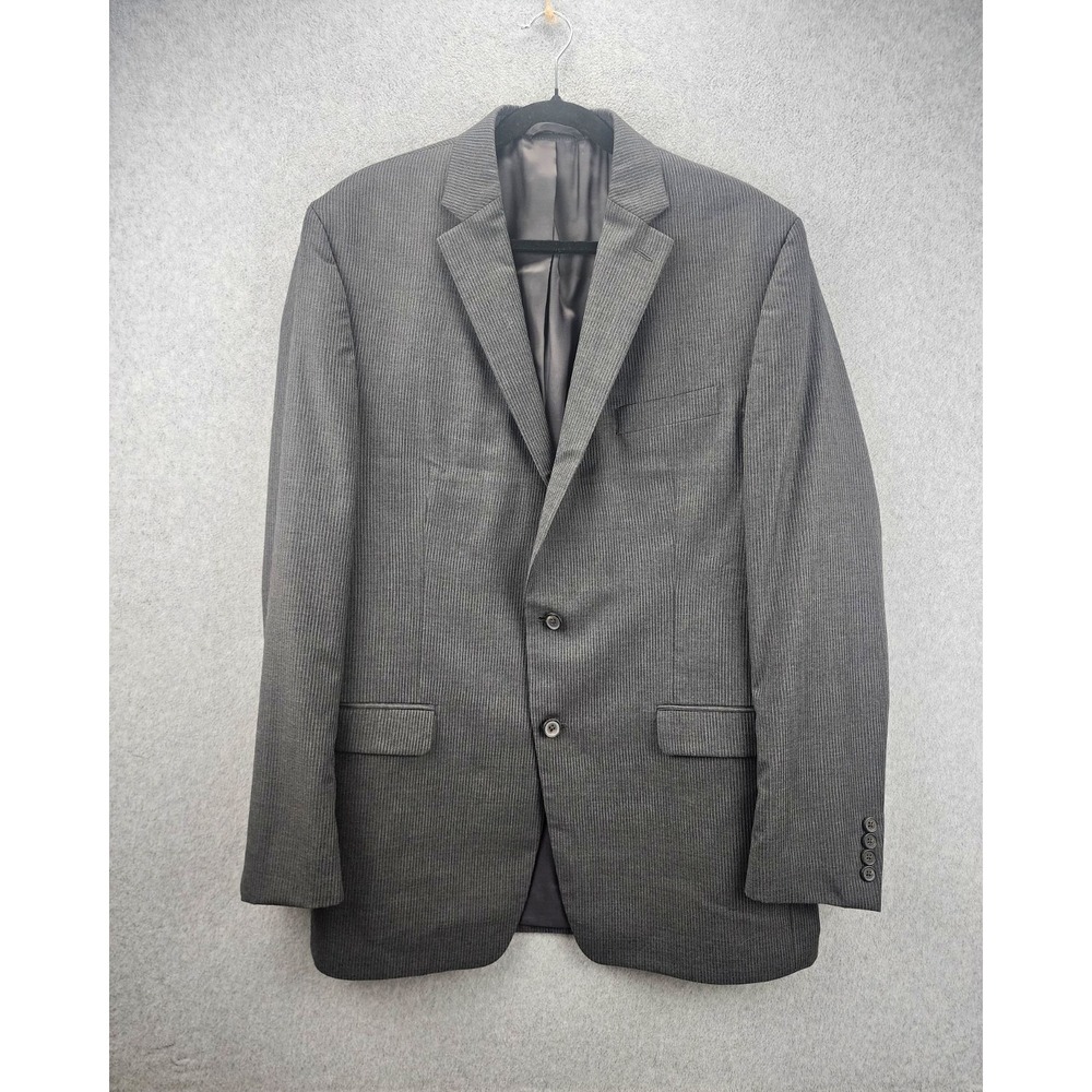 Lauren Ralph Lauren Gray Pinstripe Wool 2-Piece Suit Jacket Notch Lapel 48